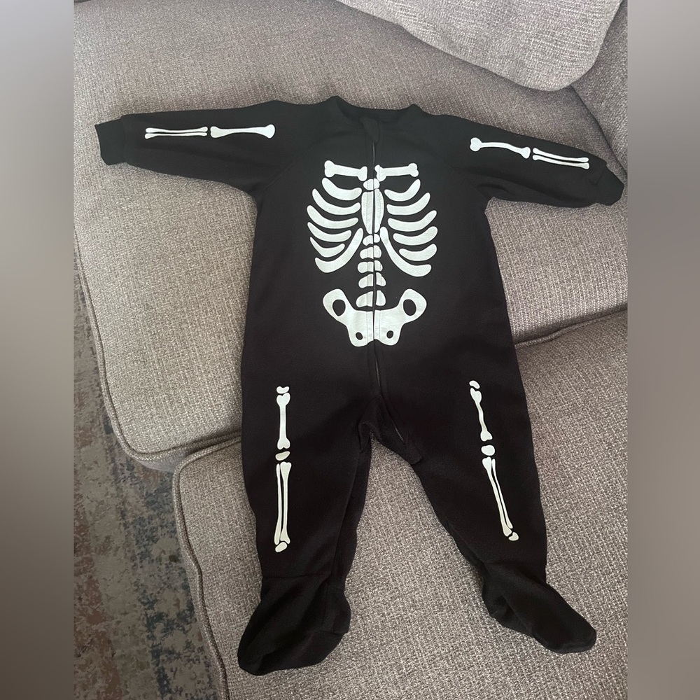 Baby Skeleton Footie